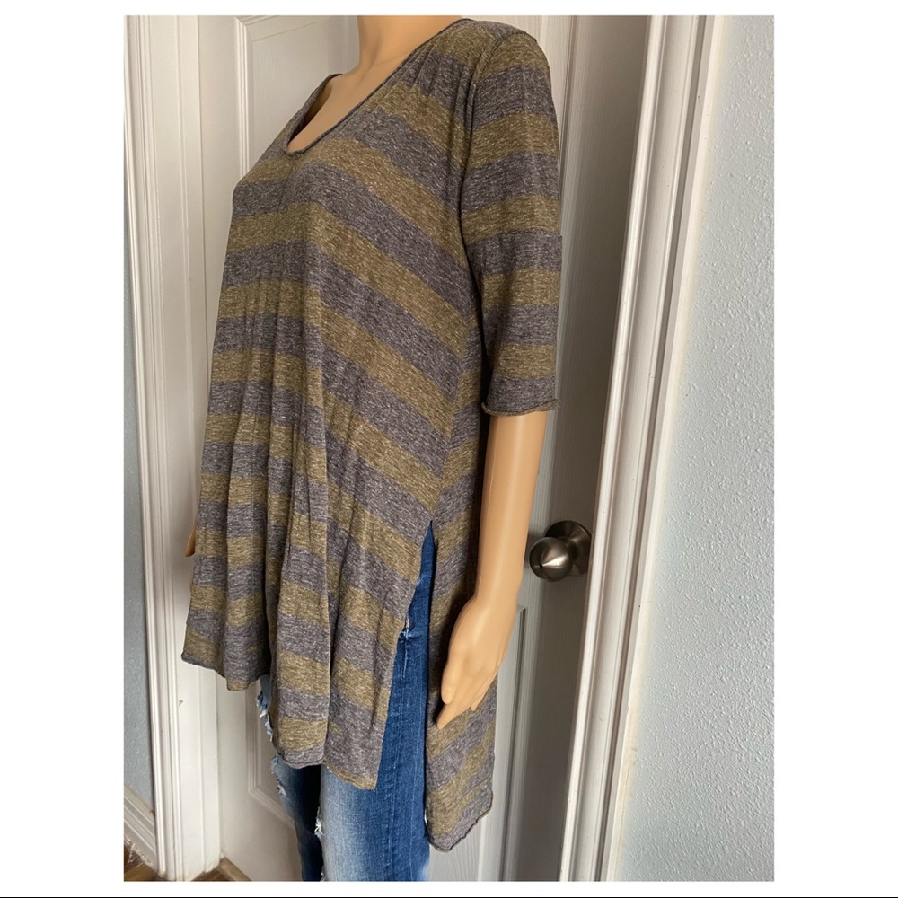 Free People Oversized Striped Top